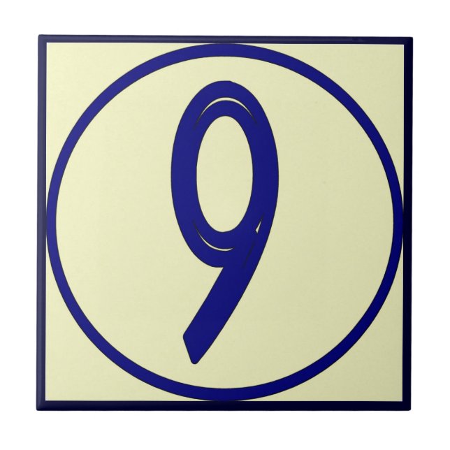 Carreau Numéro français, onglet 6 ou 9 (Devant)