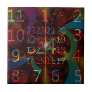Carreau Numéros psychadéliques motif, design fascinant