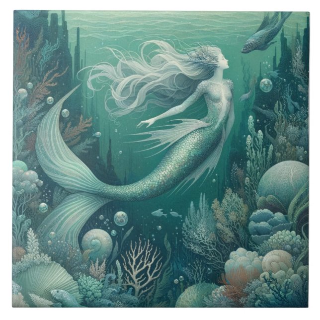 Carreau Nymphe mystique de la mer (Devant)