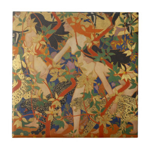 Carreau Nymphes Art nouveau