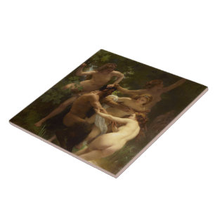 Carreau Nymphes et Satyr par William-Adolphe Bouguereau