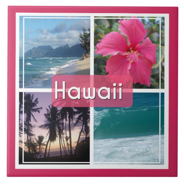 Carreau Oahu, Paysage marin d'Hawaii (Devant)