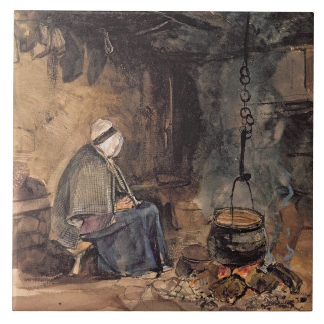 Carreau Observant le pot bouillir - un intérieur de (Devant)