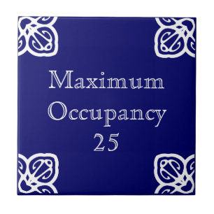 Carreau Occupation maximale - Espagnol blanc sur bleu