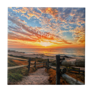Carreau Ocean Beach View Tropical Sunset Paradise Dream