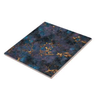 Carreau Ocean Blue Rose Gold Marble Collection tendance