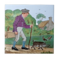 Octobre Polychrome Wedgwood Boy Pig Antique Repro