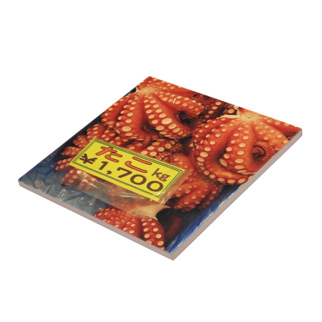 Carreau Octopus Tako た こ marché de poisson Tsukiji, Tokyo, (Côté)