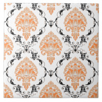 Oeil attraper Victorian classique motif orange