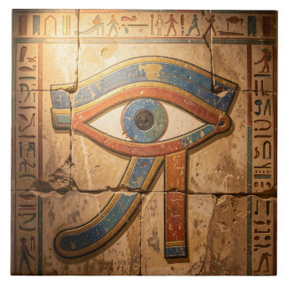 Carreau Œil d'Horus avec hiéroglyphes égyptiens spirituels