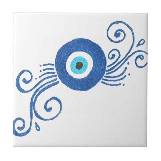 Carreau oeil mal bleu arrondi (Devant)
