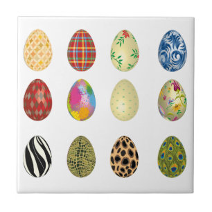Carreau oeufs de pâques colorés
