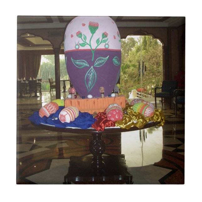 Carreau OEufs de Pâques décorés (Devant)