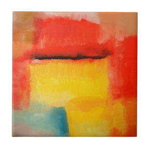 Carreau Oeuvre Abstraite minimaliste colorée