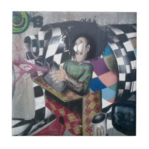 Carreau Œuvre d'art graffiti abstrait