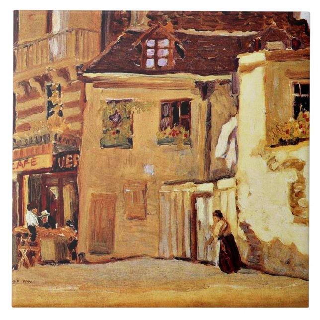 Carreau Oeuvre de Grant Wood, Paysage (Devant)