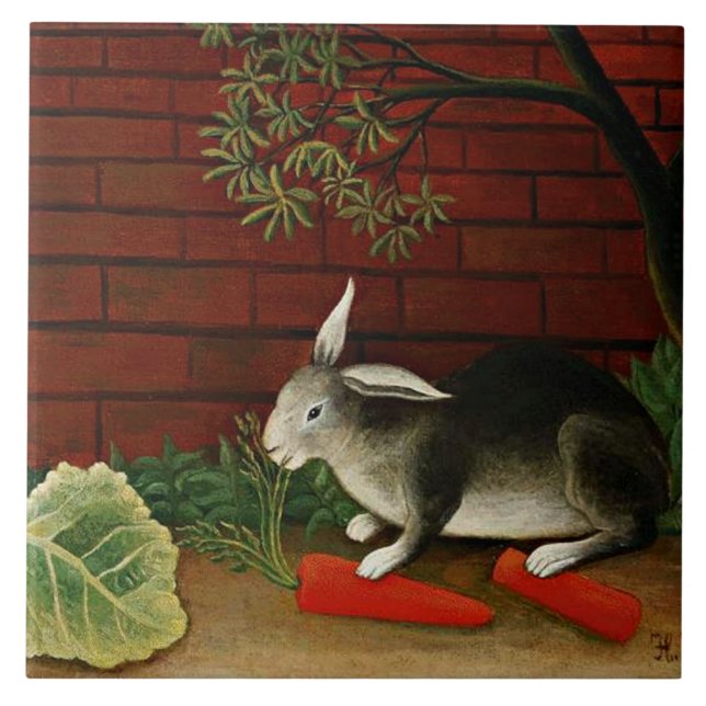 Carreau OEuvre d'Henri Rousseau, Rabbit (Devant)