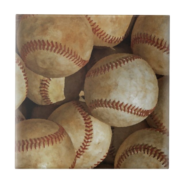 Carreau Oeuvre tendance de baseball (Devant)
