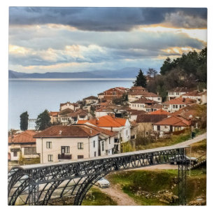 Carreau Ohrid, N. Macédoine, photo cityscape,