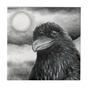 Carreau Oiseau 64 Corbeau