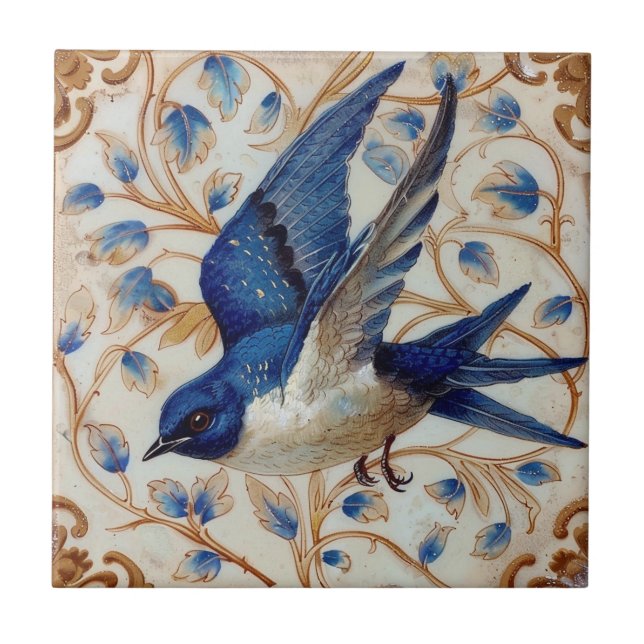 Carreau Oiseau bleu (Devant)
