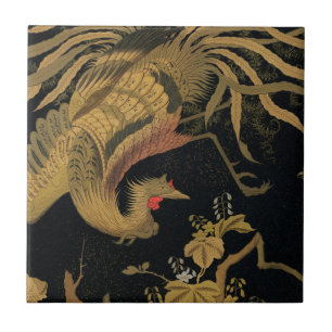 Carreau Oiseau de coq d'or Classique japonais Antique
