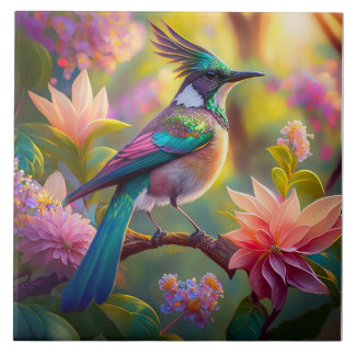 Carreau Oiseau de Jay Imaginaire vert