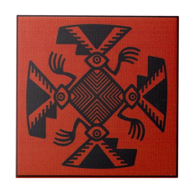 Carreau Oiseau inca péruvien (Devant)