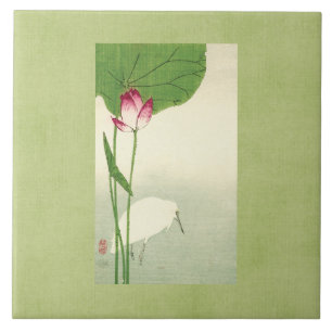 Carreau Oiseau japonais du 19ème siècle