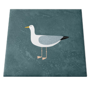 Carreau Oiseau marin vert
