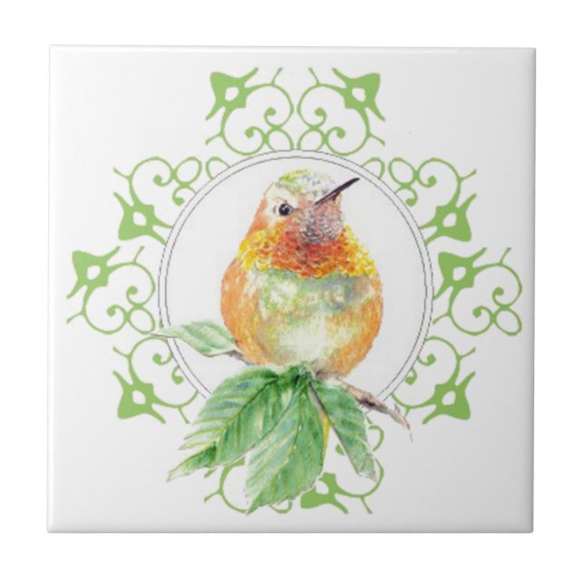 Carreau Oiseau mignon, Colibri, Nature, Faune du jardin, (Devant)