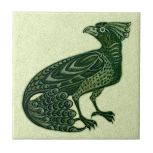 Carreau Oiseau vert de De Morgan