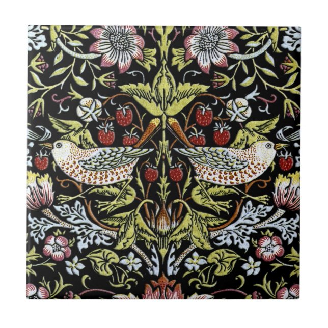 Carreau Oiseaux et fleurs 2 de William Morris (Devant)