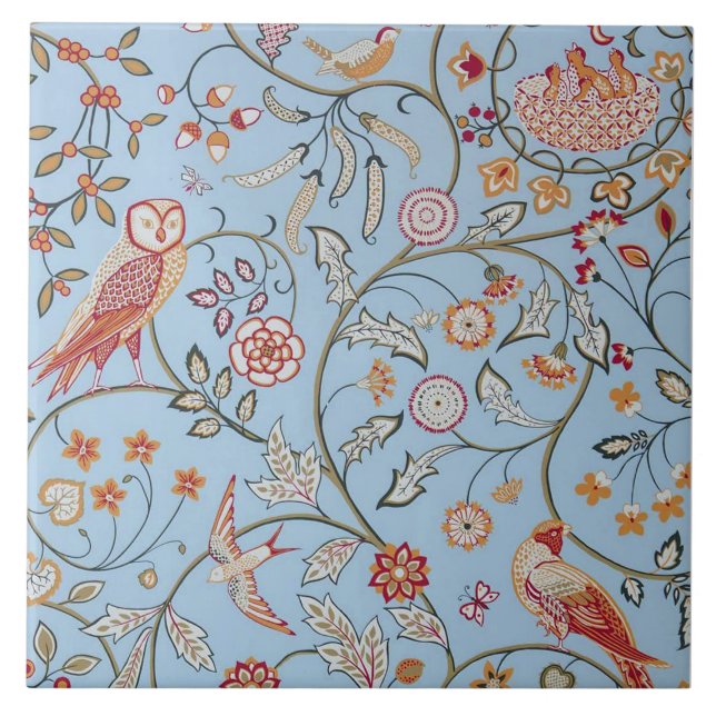 Carreau Oiseaux et fleurs, William Morris (Devant)