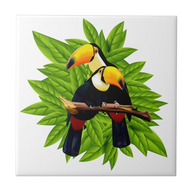 Carreau Oiseaux exotiques (Devant)