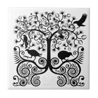 Carreau Oiseaux indigènes de NZ - petite tuile