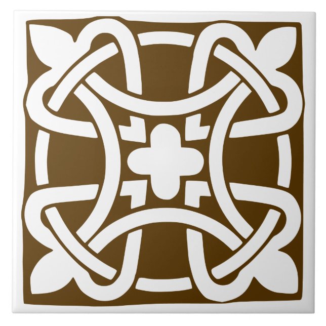 Carreau Old Time Classic Brown and White Traditional (Devant)