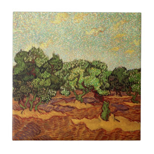 Carreau Olive Grove, ciel bleu pâle par Vincent van Gogh
