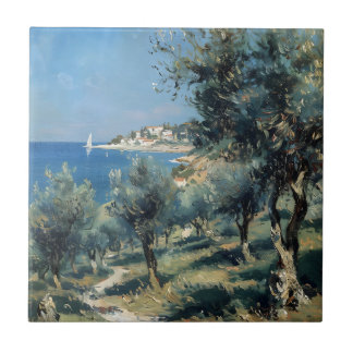 Carreau Olive Grove with Coastal Village and Sea