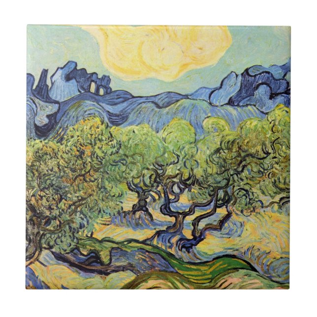 Carreau Oliviers aux Alpilles par Vincent van Gogh (Devant)