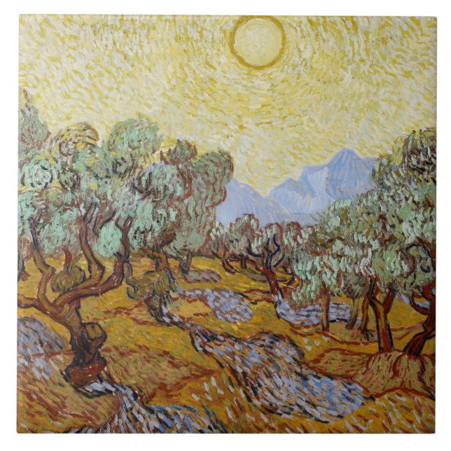 Carreau Oliviers de Vincent van Gogh |, 1889 (Devant)