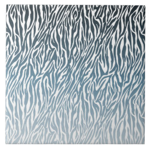 Carreau Ombre d'impression Wild Blue Zebra