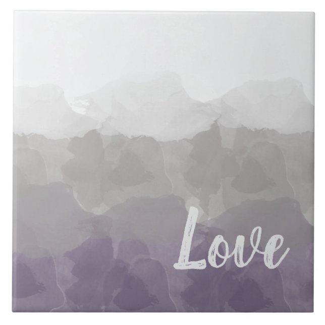 Carreau Ombre Purple et Grey Love Graceful Gradient (Devant)