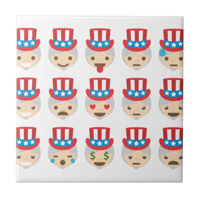 Carreau oncle sam emoji (Devant)