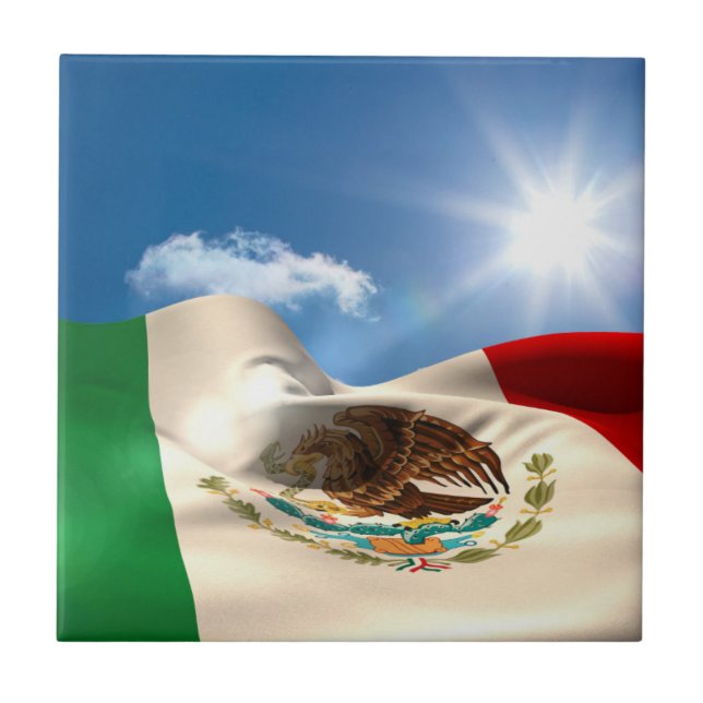 Carreau Ondulation de drapeau du Mexique produite par (Devant)