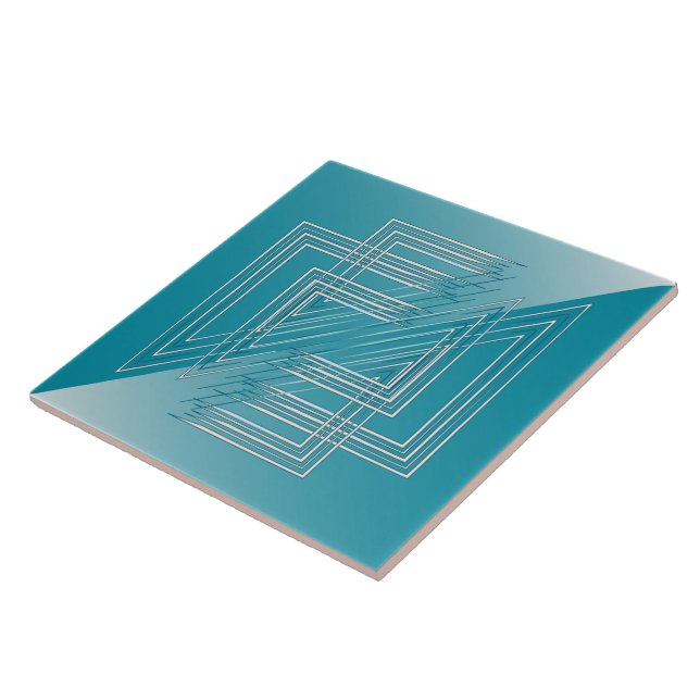 Carreau Opal Turquoise blanc (Côté)