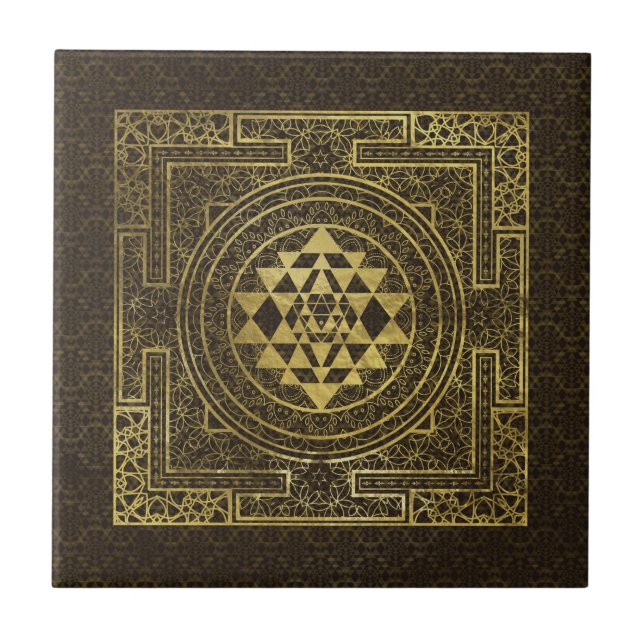 Carreau Or Sri Yantra/Sri Chakra (Devant)