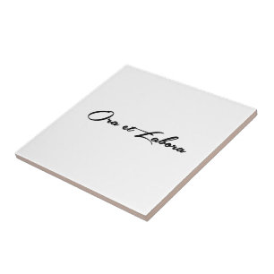 Carreau Ora et Labora