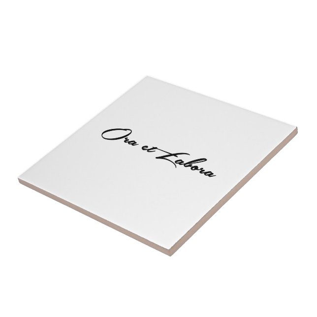 Carreau Ora et Labora (Côté)