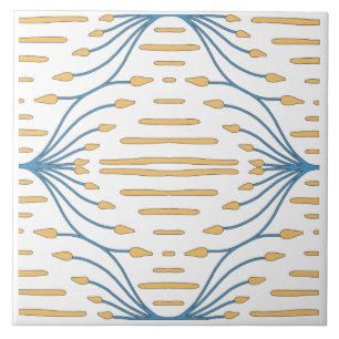 Carreau Orange Bleu Rose Abstrait Méditerranéen Espagnol